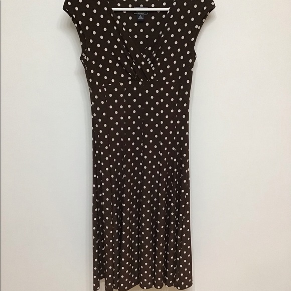 American Living Dresses & Skirts - Like New! American Living Brown Polka Dot Dress 4